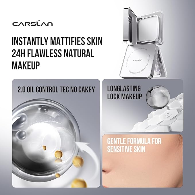 CARSLAN 2.0 Black Magnet Soft Focus Pressed Setting Powder For Oil Control,