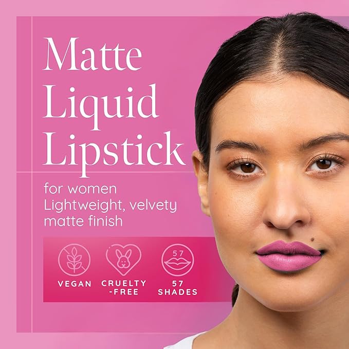 Aromi Bubblegum Pink Matte Liquid Lipstick (Poodle Skirt)