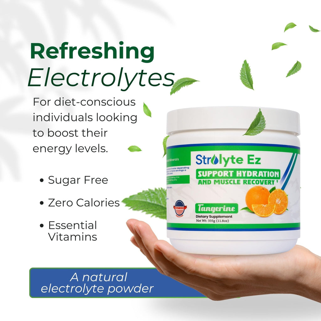 Strolyte Ez Keto Electrolytes Powder - Sugar Free Daily Hydration Powder Boost Energy & Muscle Recovery - Refreshing Tangerine Electrolyte Powder with All Essential Electrolytes & Trace Minerals