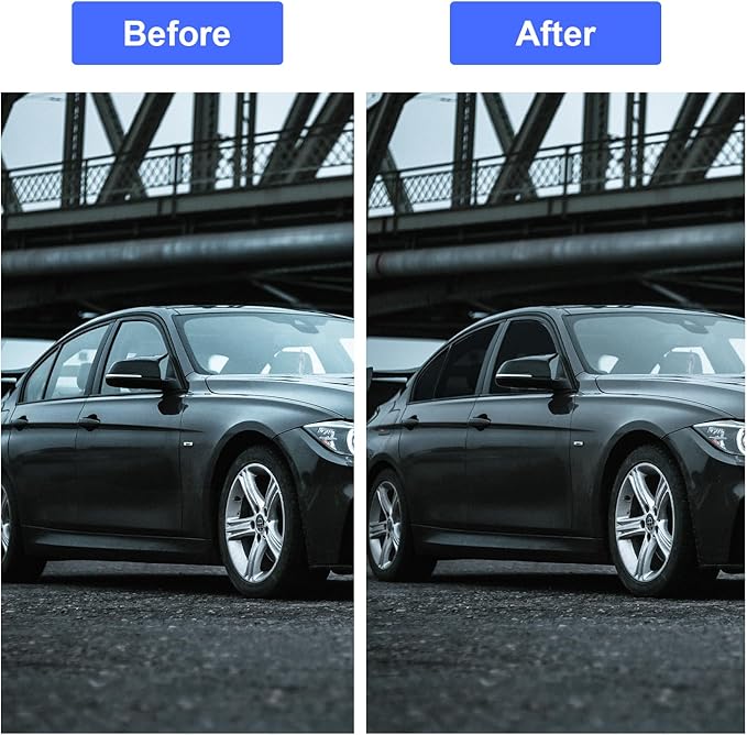 LuxeShade Professional Auto Window Tint Film Roll, 5% Premium Carbon Car Window Privacy Film, 36IN x 100FT- UV Protection, Scratch & Heat Resistant - Blackout Shade for Car Windows