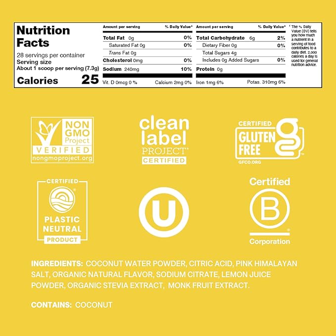 Cure Hydration - Electrolyte Drink Powder Lemonade 28 Servings