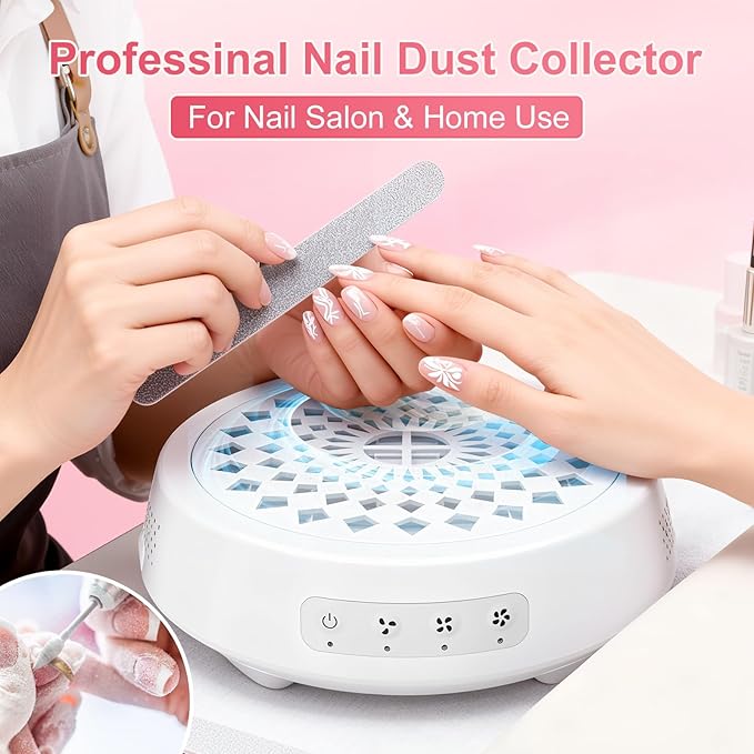 Professional Nail Dust Collector, Quiet Nail Vacuum Cleaner Machine