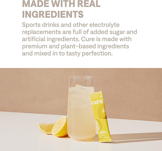 Cure Hydration - Electrolyte Drink Powder Lemonade 14 Packets