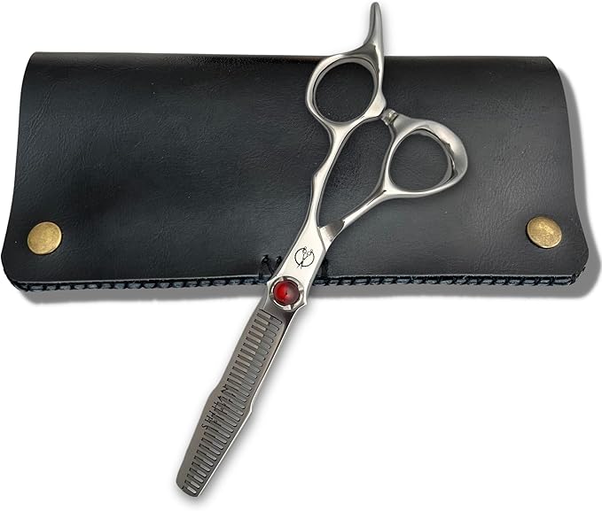 Shihan Shears 5.5" VG10 Steel Professional Thinning Shears - Red Moon - (Hair Thinning Scissors)
