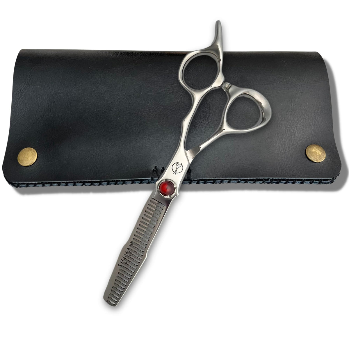 Shihan Shears Red Moon 6" Hair Cutting Scissors - VG-10 Japanese Steel Professional Hair Shears for Stylists and Barbers
