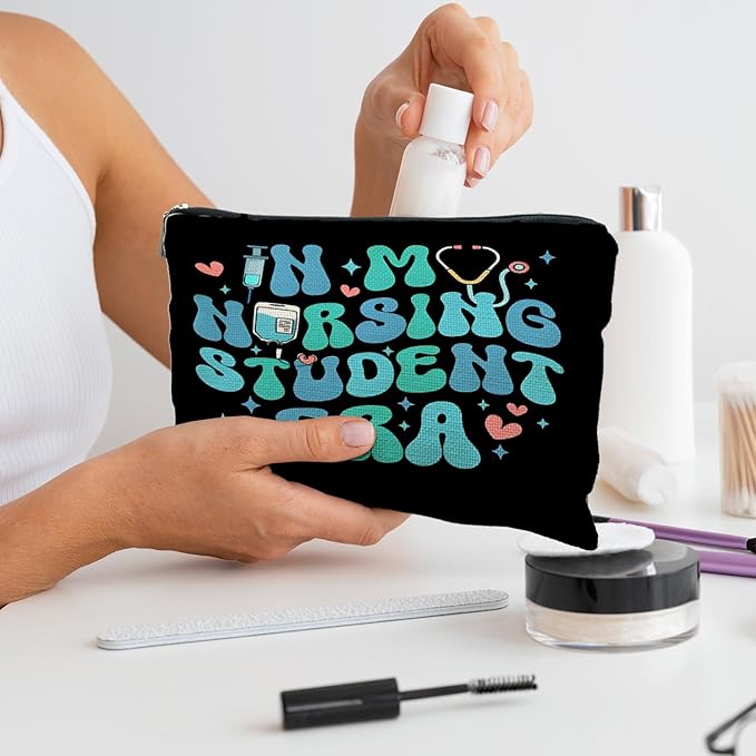 RYYCDOI Nursing Student Gifts, in My Nursing Student Era Makeup Bag, Nursing Students Cosmetic Bags