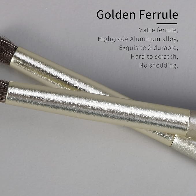 ENZO KEN Natural Pony Hair Eye Shadow Brush, Small Detail Eyeshadow Brush, Detailing Eye Shadow Brushes, Mini Smudge Brushes, Corner Eyeshadow Brush, Eyeshadow Blending Brush, Single Makeup Brushes.