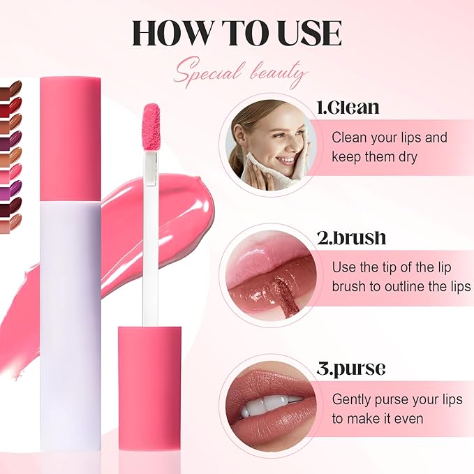 Lips Staining Lip Oil, 2026 New Lip Tint Lips Oil Long-Lasting Moisturizing, Plumping Hydrating Glossy Lip Glosses, Glossy Lip Stain Creamy Texture for Girl and Women (FIRST SARI)