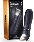 LGTGH Body Hair Trimmer for Men with Mirror & LED Light - Electric Ball Shaver Features Ceramic Blades, Travel Lock & IPX7 Waterproof Design for Wet/Dry Use on Groin, Legs, Chest