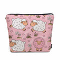 Kalygon Makeup Bag For Purse Sheep, Farm Animal Weed Flower Sheep Cosmetic Bags For Women With Zipper Travel Toiletry Pouch Makeup Bags Makeup Organizers Purse For Toiletries Cosmetics