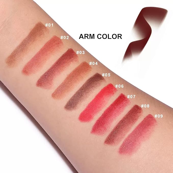 Mefyhtune 2-in-1 Gradient Brown Lip Liner & Lipstick, Dark Brown Waterproof Long Lasting Matte Lip Liner Pencil, Makeup Smudge proof lip liner with Cone Tip (01#-Warm Brown)
