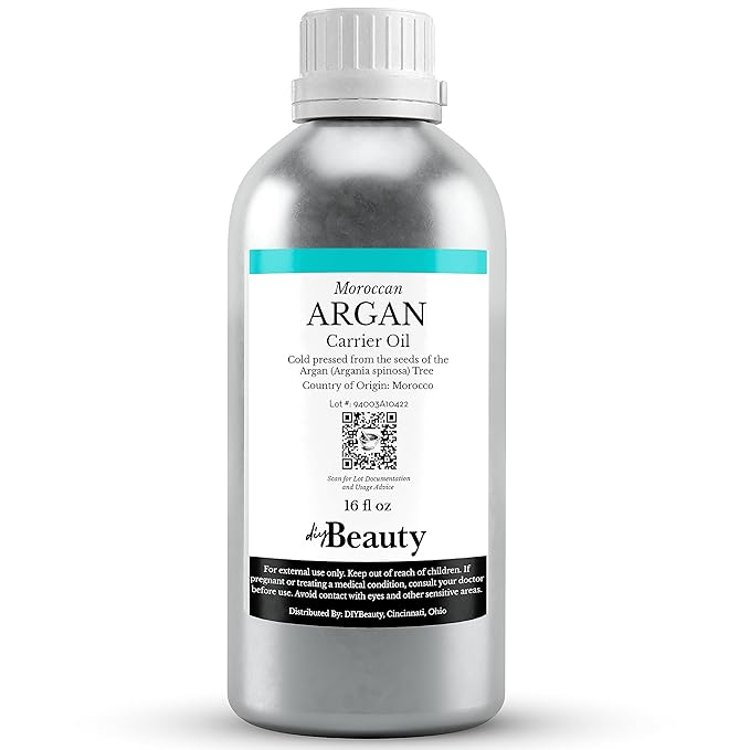Argan Oil - 16oz Bulk, Cold Pressed 100% Pure Moroccan Carrier Oil