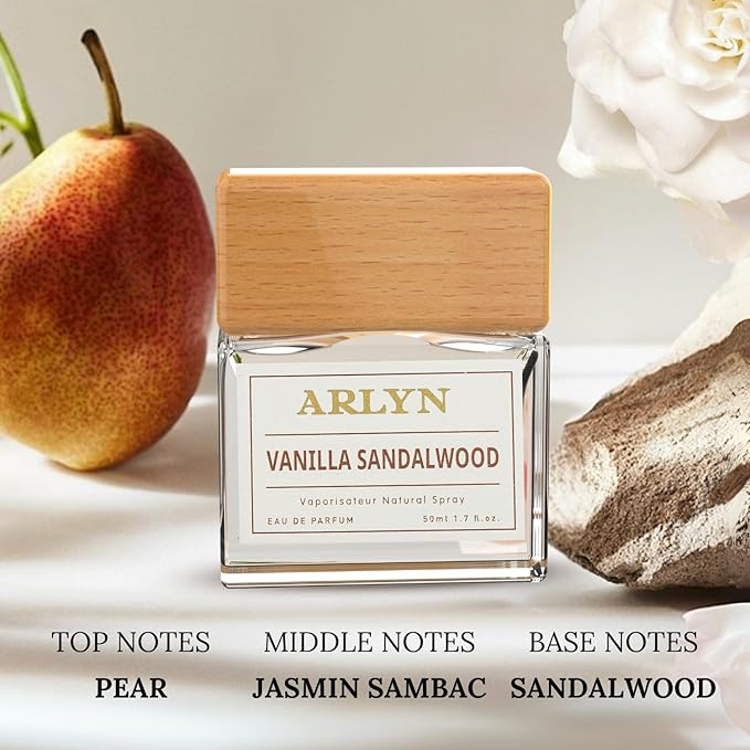 ARLYN Vanilla Sandalwood Eau De Parfum Inspired by Amo.ua.ge Guid.a.nce, Long-Lasting Perfume for Men and Women, Vegan & Eco-Conscious with Clean Ingredients, Pear, Rose, Saffron - 50ml / 1.7 oz