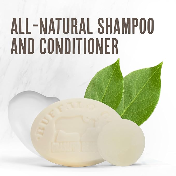 MSM + Tallow Shampoo & Conditioner Bar Set – Unscented – Sulfate-Free, Silicone-Free Hair Care System for Soft, Smooth, Manageable Hair – pH Balanced, Color-Safe, Plastic-Free