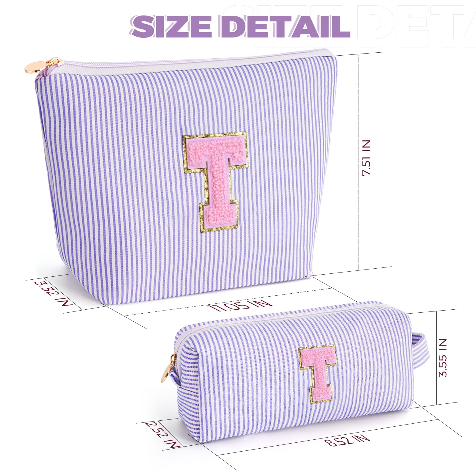 Btffitting Gifts for Teen Girls Women - Birthday Gifts for 10 11 12 13 14 15 16 17 18 Years Old Girl,Makeup Bag Cosmetic Bag,Teacher Gift Trendy Stuff Toiletry Bag - Lavender,T
