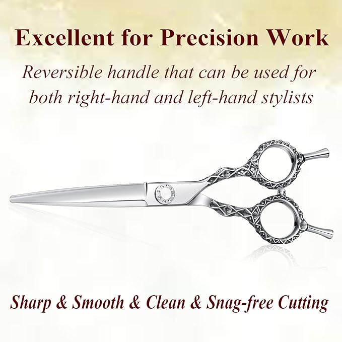 JASON Hair Cutting Scissors Shears - 6" Professional Barber Scissor