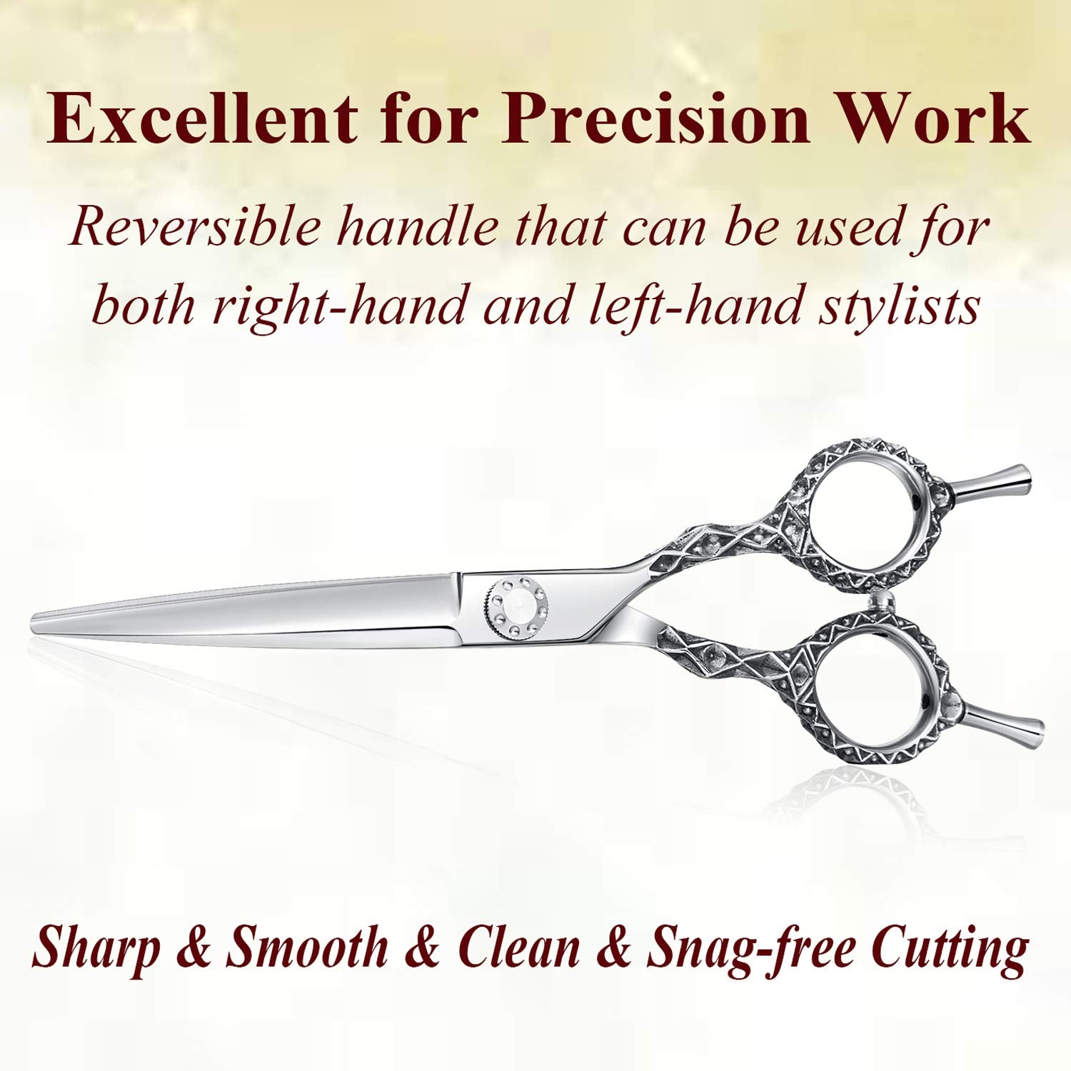 JASON Hair Cutting Scissors Shears - 6" Professional Barber Scissor
