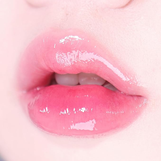 MQNY (MACQUEEN NEWYORK Dewy Water Glow Lip Tint - #02 Candied Pink, Glass-like Mirror Shine Hydrating Lip Stain, Long-Lasting & Non-Sticky Soft Tone Water Tint, 0.12 oz (3.5g)