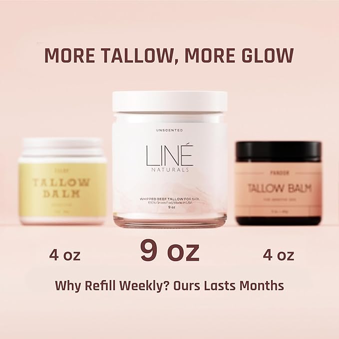 Liné Naturals Grass-Fed Whipped Beef Tallow, Face & Body, Sweet Citrus