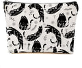 DHKG Botanical Cat Makeup Bag Cat Gifts Cosmetic Bag Cat Lover Gifts for Women Girls Friends Wife Cat Themed Gifts Cat Stuff Travel Organizer Zipper Pouch Graduation Birthday Friendship Gifts