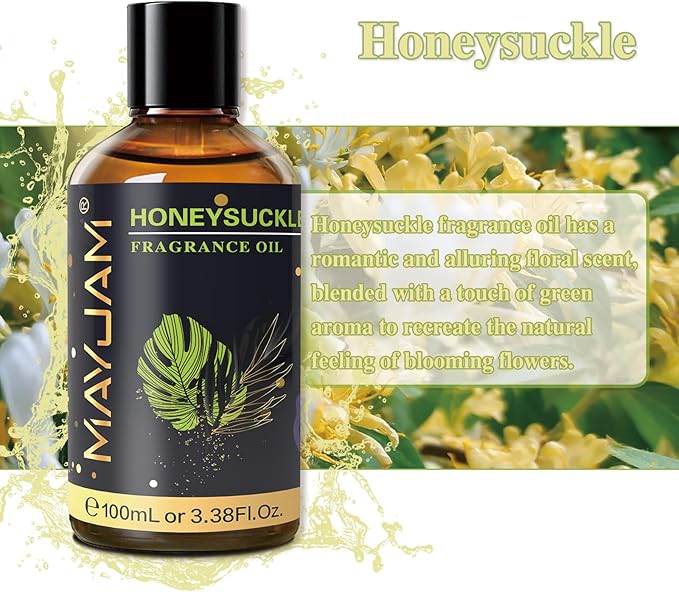 MAYJAM Honeysuckle Fragrance Oil Essential Oils for Diffusers, 3.38FL.OZ