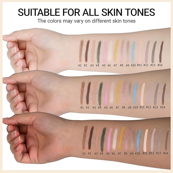 Erinde Waterproof Cream Eyeshadow Stick, Mustard Yellow Matte Eye Shadow Sticks, Cream to Powder Eyeshadow Crayon, Buildable & Blendable Long-Lasting Eye Shadow Stick, Vegan & Cruelty-Free, 07