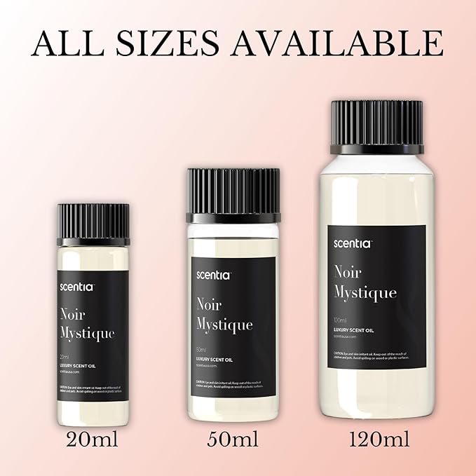 Scentia Noir Mystique Aromatherapy Oil for Diffuser – Hotel Scent Inspired by Edition Hotel – 20 mL – Rose, Bergamot & Musk Natural Fragrance Oil for Waterless & Cold Air Diffusers, Made in USA