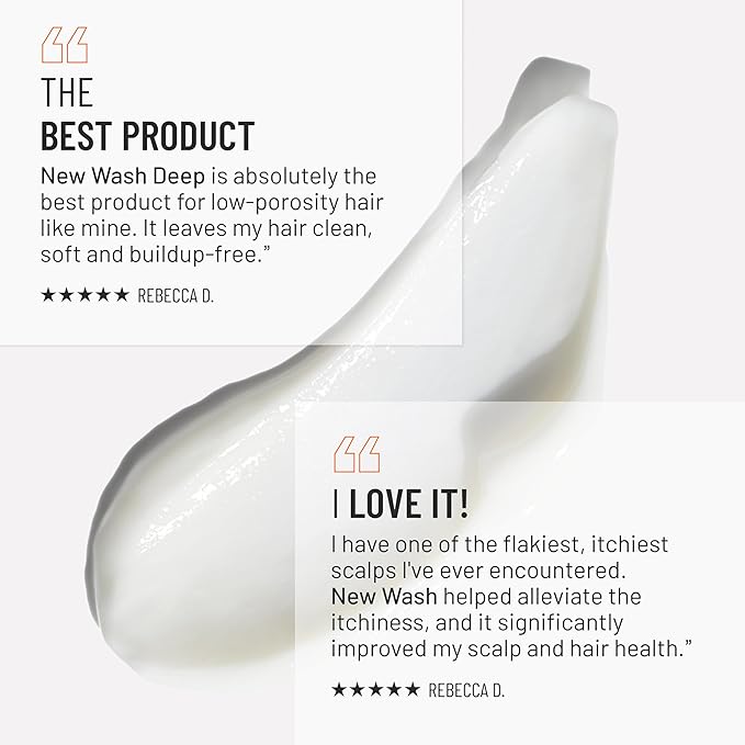 Hairstory New Wash Deep Clean – Detergent Free Shampoo for Oily Fine Hair, Sulfate Free Volumizing Cleansing Cream, Shampoo and Conditioner Alternative, 8 Fl Oz Refillable Bottle