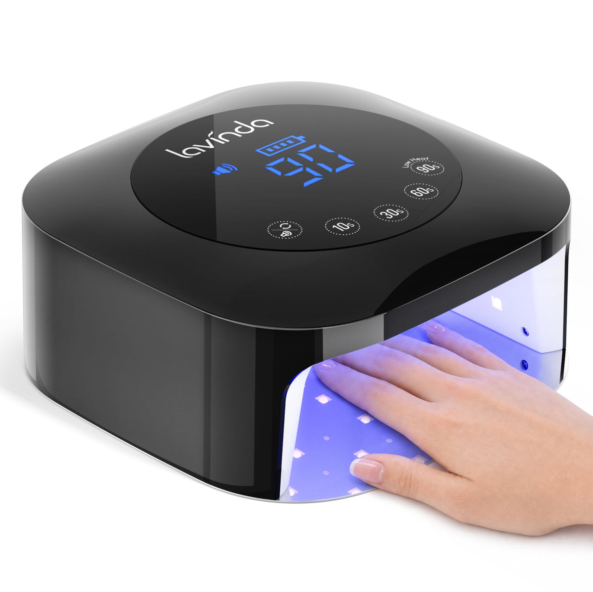Lavinda UV Nail Lamp for Gel Polish, Professional UV Light Nail Dryer Black