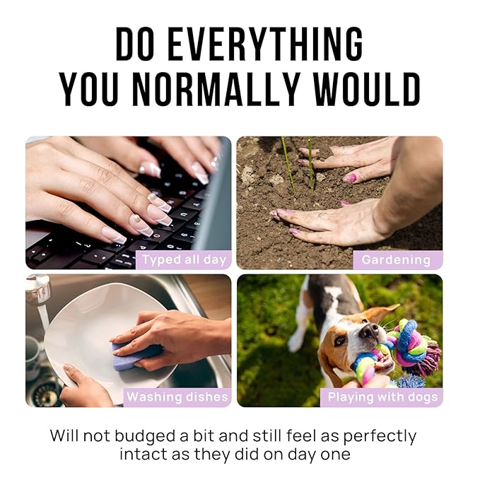 BTArtbox Press On Nails, Vanilla Glazed, Short Square, White Chrome, 32Ct
