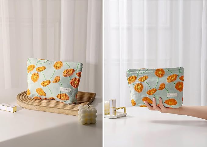 getgto 2 Pcs Makeup Bags, Large Cosmetic Bag Travel Toiletry Bag