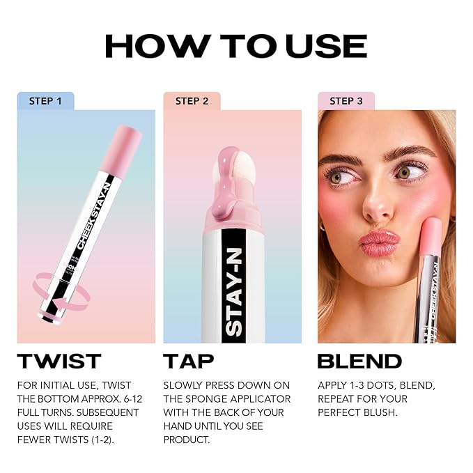 Sacheu Cheek STAY-N Liquid Blush for Cheeks — High Pigment, Buildable, Lightweight Cream Blush for Dewy & Radiant Flushed Cheeks — Long-lasting & Cruelty Free, I'm Guilty