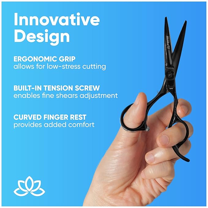 Equinox Razor Edge Series Professional Hair Scissors - 6.5 Premium Japanese Stainless Steel Hair Cutting Scissors, Hair Shears, Hair Razors for Hair Cutting, Barber Accessories & Hair Salon Supplies