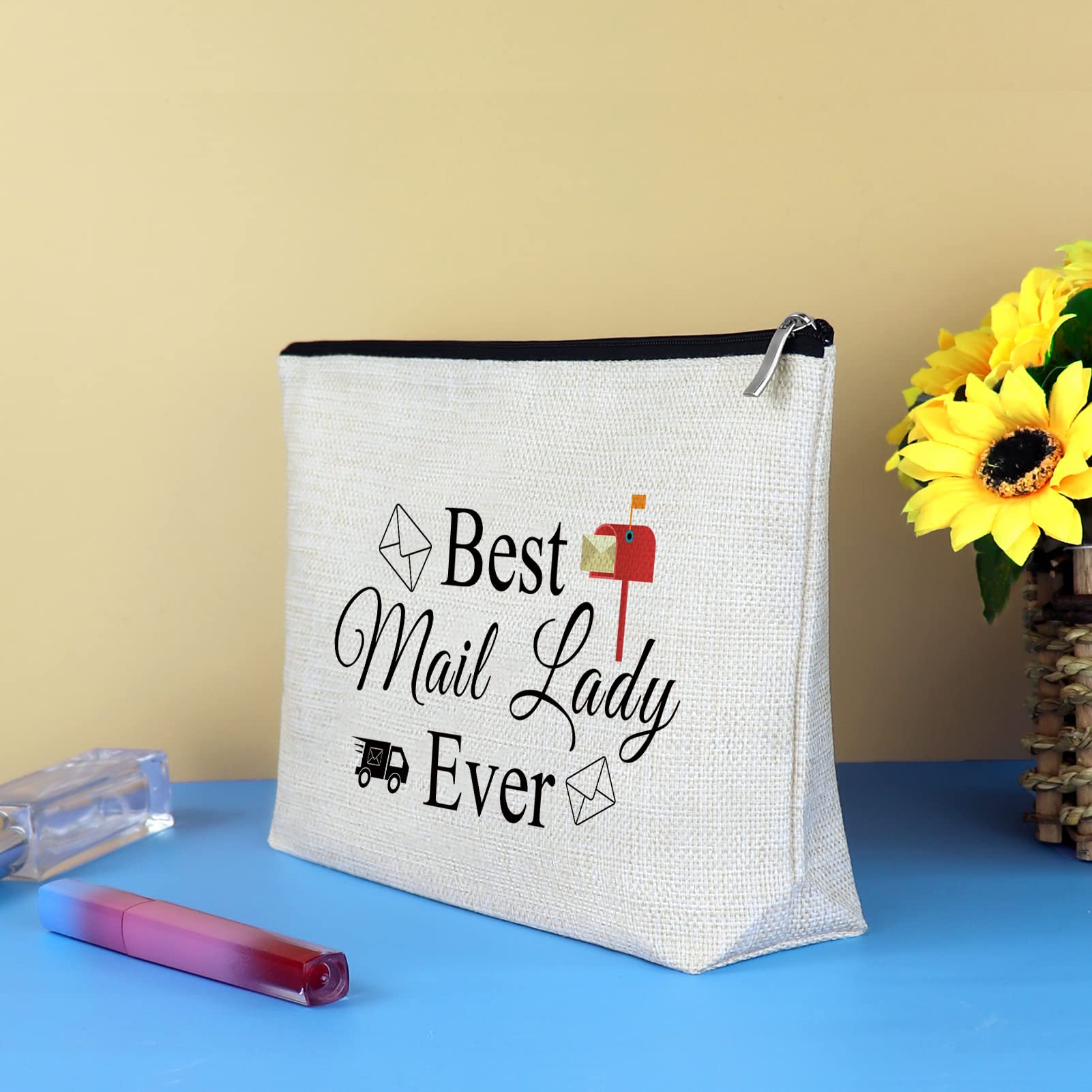 Mail Carrier Gifts Makeup Bag for Women Postal Worker Thank You Appreciation Gifts Cosmetic Bag Pouch Birthday Christmas Gift for Mail Carrier Lady Retirement Gift
