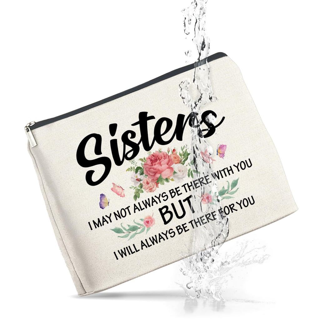 UPNEGE Sisters Gifts Makeup Bag, Gifts for Bestie Best Friend Sister Christmas Birthday, Sisters Cosmetic Bag Zipper Makeup Pouch