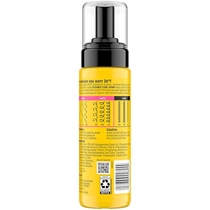 got2b Curled Flexible Curl Foam, Curl Mousse for Wavy & Curly Hair