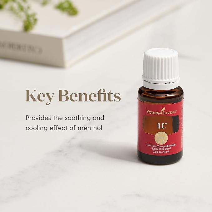 Young Living R.C. Premium Essential Oil 15 ml | Aromatherapy for Diffuser, Massage & Yoga | Invigorating Menthol & Refreshing Scent | Supports Breathing Comfort & Wellness Routine