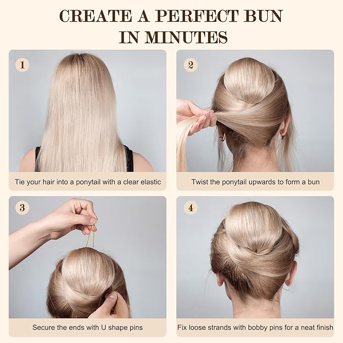 FLAREANN Gold Bobby Pins Set with U Shape Pins, Spiral Pin & Snap Clips