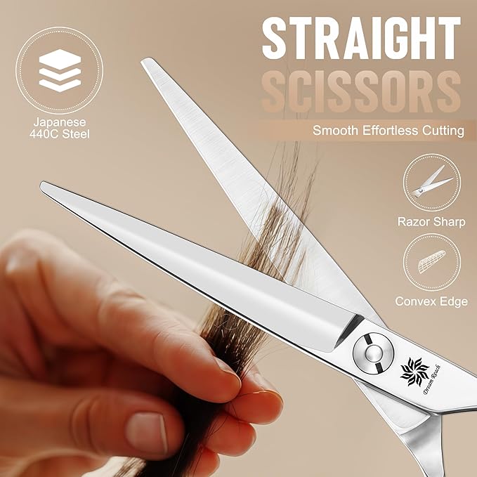 Dream Reach 6" Swivel Shears - 440C Hair Cutting Scissors Salon Home