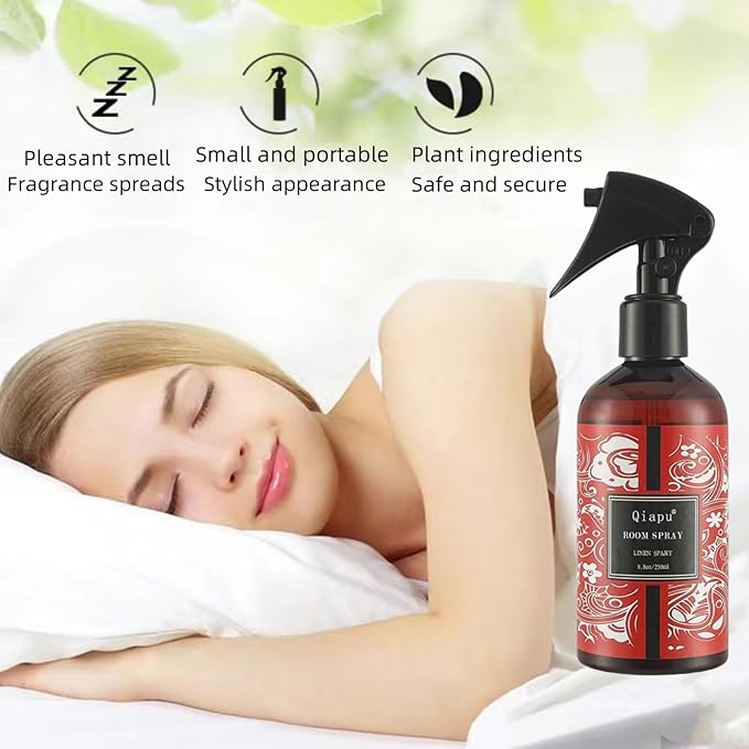 Natural Rose Linen and Room Pure Essential Oils for Pillow Spray for Bedding Pillows Sheets Curtains and Fabric Aromatherapy Spray
