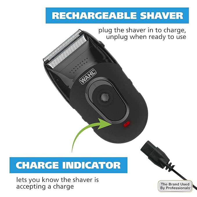 Wahl Compact Lithium-Ion Rechargeable Flexible Foil Shaver Kit & Cutter Bar
