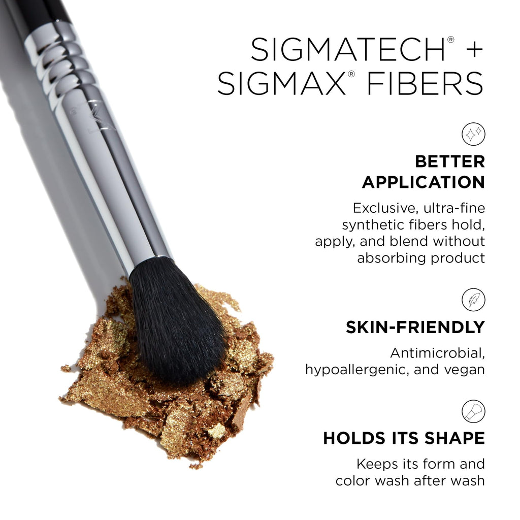 Sigma Beauty E38 Diffused Crease™ Brush, Eyeshadow Blending Brush, Soft