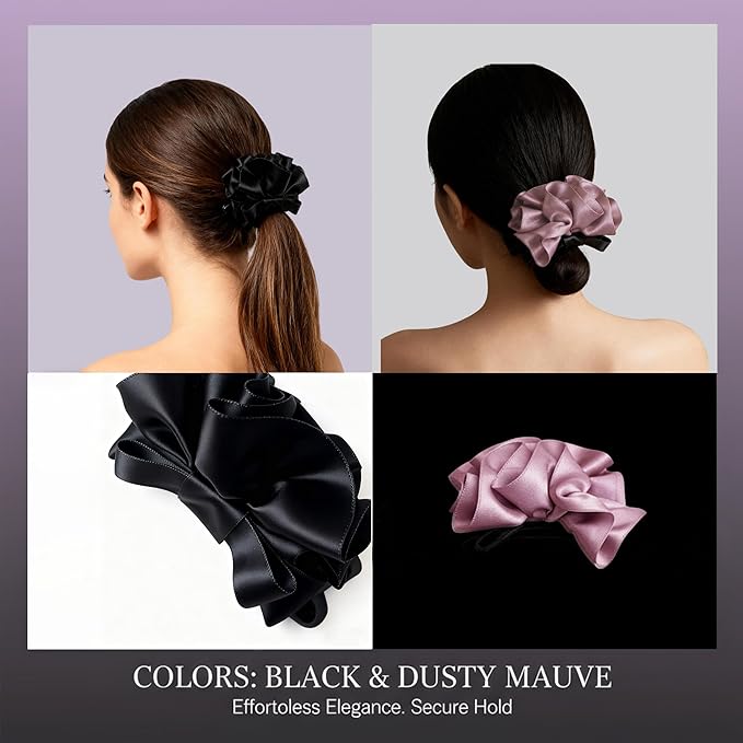 VG·Lumina Banana Hair Clip for Women Girl Accessories Flower no Crease Thin Curly Fine Long Claw Clips Decorations Ponytail non Slip Flower Hair Clips