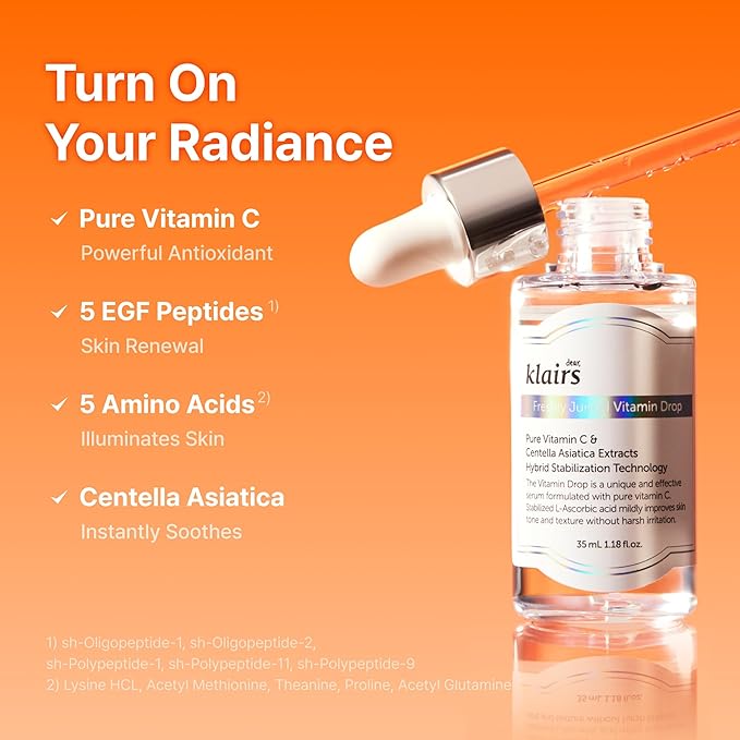 DearKlairs Vitamin C Serum | Dark Spot Care for Sensitive Skin, 1.18 fl oz
