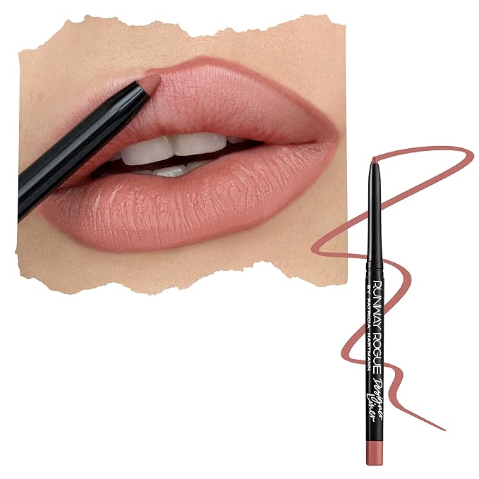Runway Rogue Matte Lip Liner Pencil with Sharpener, ‘Nude Awakening’