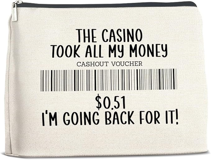 UPNEGE Funny Gambling Gifts Casino Lovers Makeup Bag for Gambler