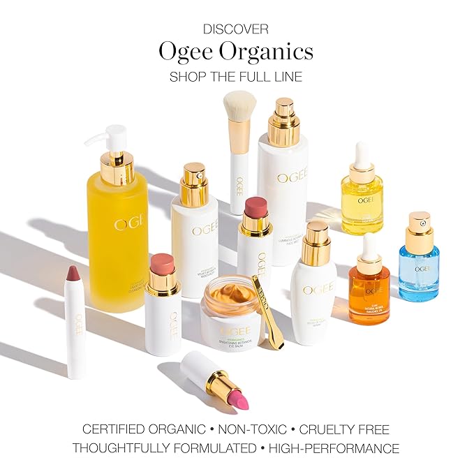 Ogee Tinted Sculpted Lip Oil - Lip Stain Made with 100% Organic Coconut Oil, Jojoba Oil, and Vitamin E - Best as Lip Balm, Lip Color or Lip Treatment - MAGNOLIA