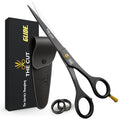 The Cut Factory® 6.5” Matte Black Luxury Hair Scissors – Ultra-Sharp High Carbon Steel Barber Shears for Men, Women & Kids – Gift-Boxed with Leather Pouch For Salon & Home(1x Scissors only)