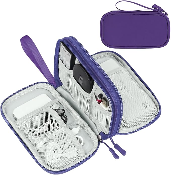 FYY Electronic Organizer, Travel Tech Pouch Bag, Medium, Purple