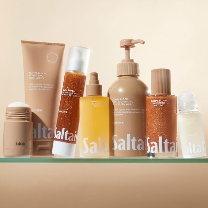 Saltair Nourishing Body Oil | Lightweight Body Glow | Santal Bloom, 4 oz